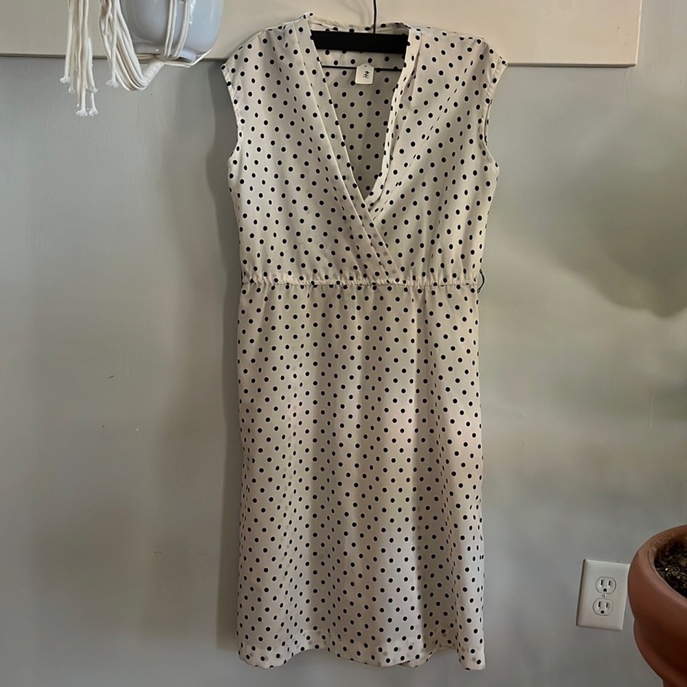 Vintage White w/ Black Polka Dot Minidress